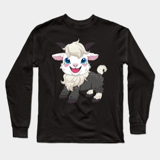 The little goat for Men or Women Kids Boys Girls love goat Long Sleeve T-Shirt